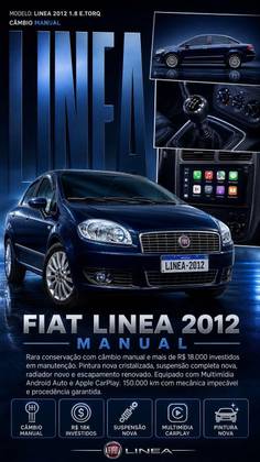 FIAT LINEA 1.8 ESSENCE 16V FLEX 4P MANUAL FIAT LINEA 1.8 ESSENCE 16V FLEX 4P MANUAL